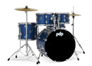 PDP Center Stage 5-Piece Full Drum Kit - 10/12/14/20/14 - Royal Blue Sparkle