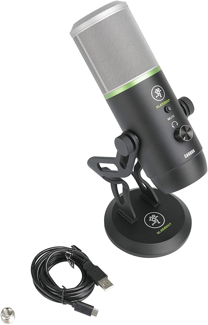 Mackie Premium USB Condenser Microphone w/ Switchable Polar Pattern - CARBON-U