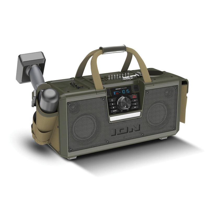 Ion Project Rocker Water-Resistant Powerful Stereo Boombox w/ Tool Organizer