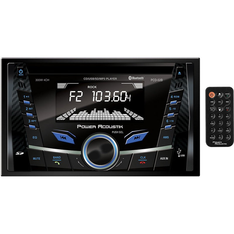 Power Acoustik Double Din AM/FM/CD/USB/BT PCS-52B