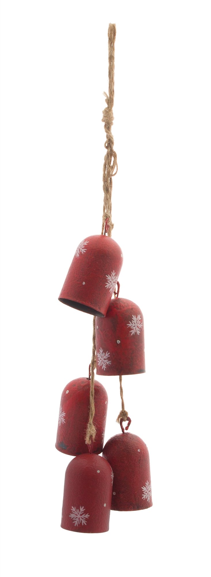 Rustic Bell Drop with Snowflake Design (Set of 12)