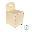 Stagg Kid's Cajón with EasyGo Backrest - Natural - CAJ-KID-N