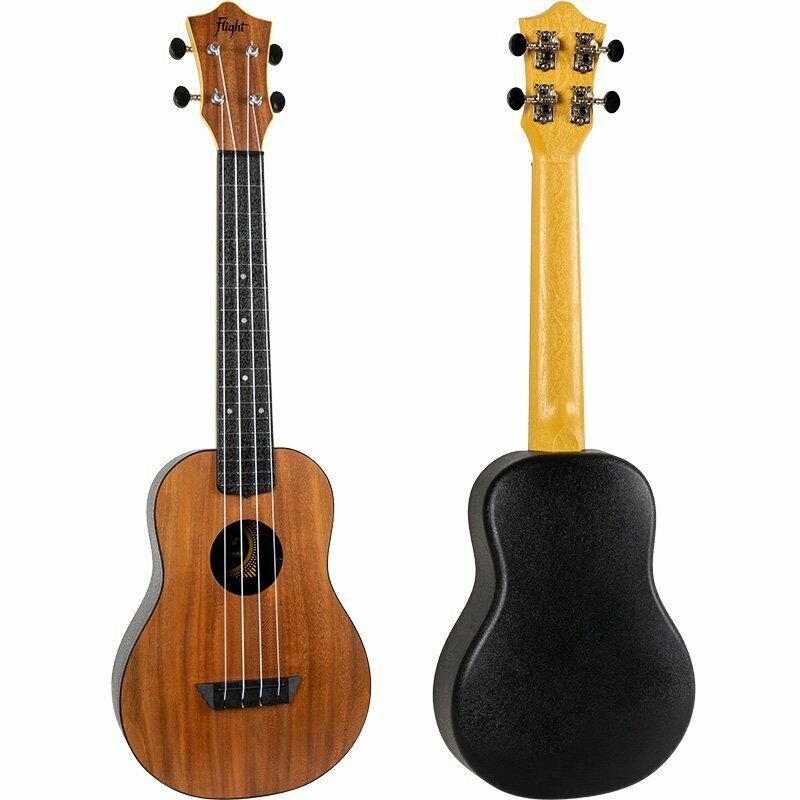 Flight Concert Travel Ukulele w/ Gig Bag - Natural - TUC-55 Acacia - New Open Box