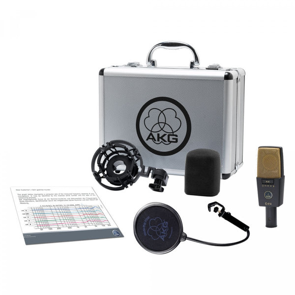 AKG Pro Audio C414 XLII Large Diaphragm Vocal Condenser Microphone with Case