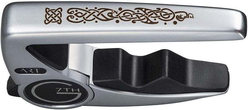 G7th Performance 3 Celtic Engraved Capo with ART - Silver - G7P3CELTICSL