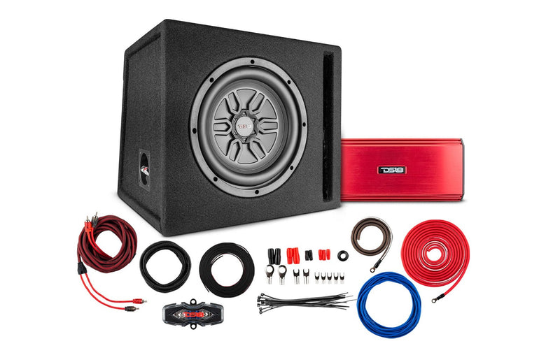 DS18 LSE-112A 12" Bass Package with Amplifier and 4-GA Amp Kit