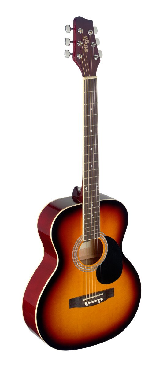 Stagg 4/4 Auditorium Acoustic Guitar - Sunburst - SA20A SNB