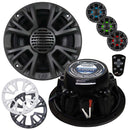 Audiopipe 8" 2-way 500W Marine Audio Speaker w/ LED Lights & Grills Included