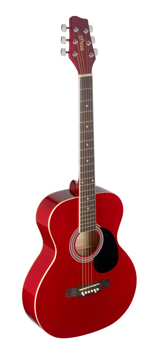 Stagg 4/4 Auditorium Acoustic Guitar - Red - SA20A RED