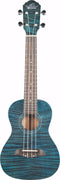 Oscar Schmidt OU2 Tenor Ukulele Flame Trans Blue - OU2TFTBL