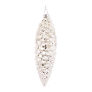 White Frosted Pinecone Drop Ornament (Set of 12)