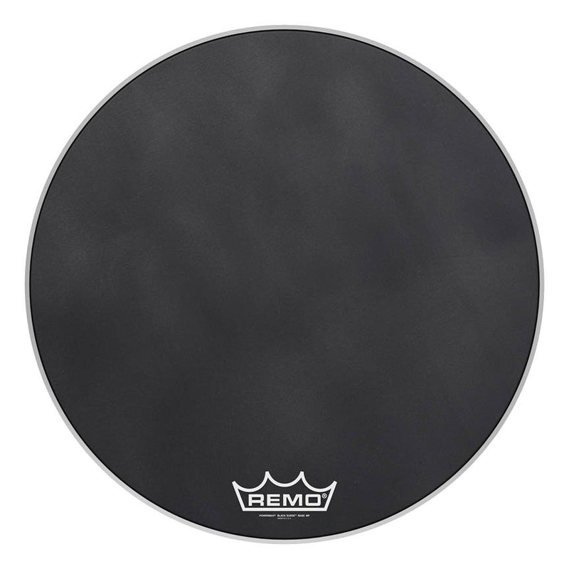 Remo 28" Powermax Crimplock Bass Drumheads - Black Suede - PM-1828-MP-