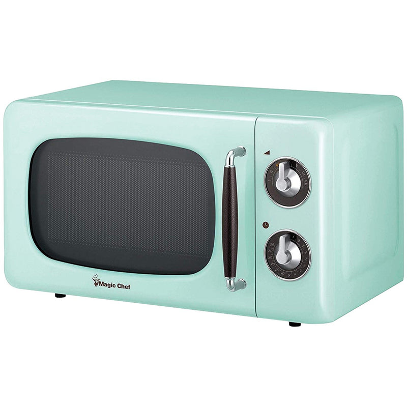 Magic Chef .7 Cubic-ft 700-Watt Retro Microwave Mint Green MCD770CM