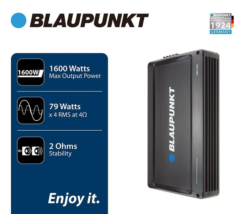 Blaupunkt 4 Channel 1600 Watt Amplifier - AMP1604