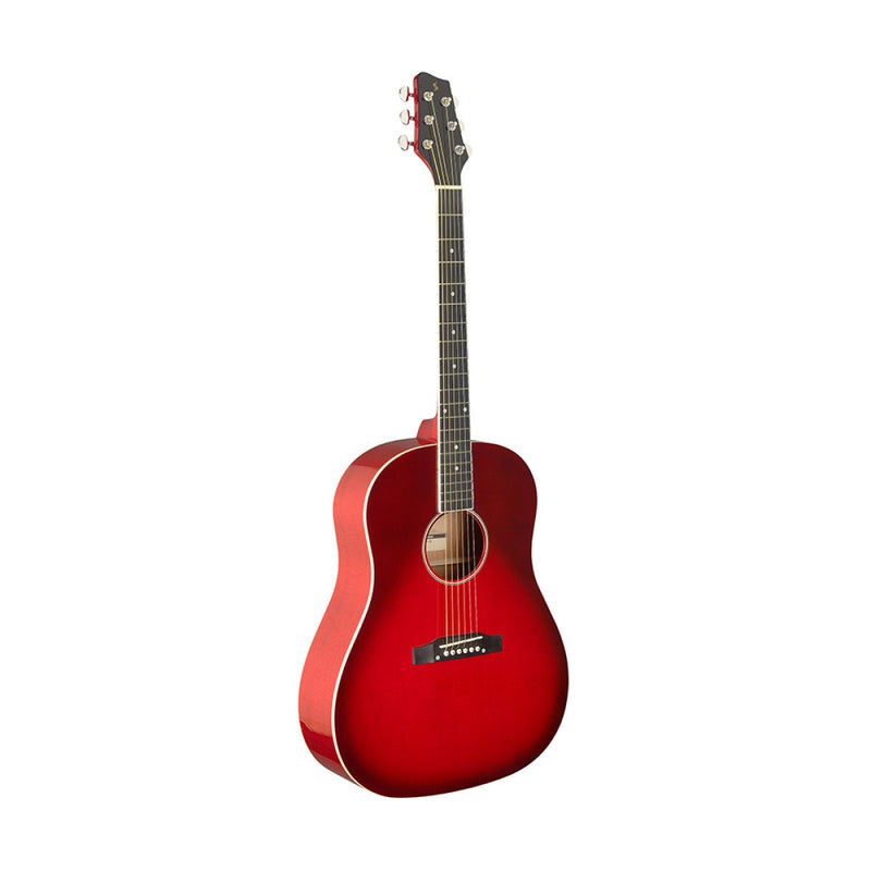 Stagg Slope Shoulder Dreadnought Guitar - Red - SA35 DS-TR