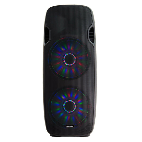 Gemini AS-215BLU-LT Dual 15" 3000W Bluetooth Loudspeaker with LED Lights