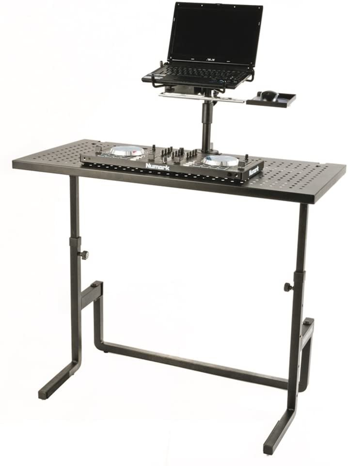 Quik Lok DJ Performance Adjustable Workstation Table - Black - DJ233