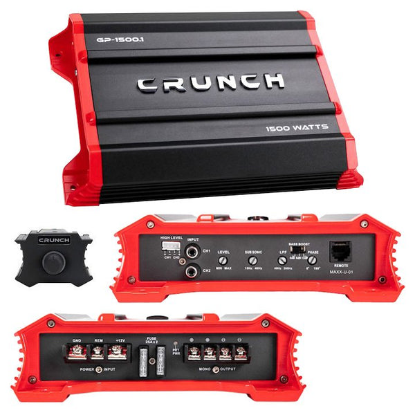 Crunch Ground Pounder 1 x 750 @ 4 Ohms 1 x 7500 @ 2 Ohms Class A/B GP-1500.1