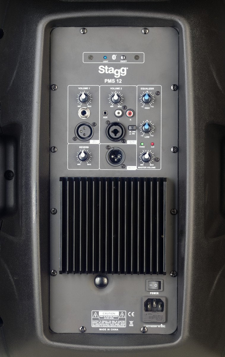 Stagg 12" 2-way 270 Watts Active Speaker Bi-Amplification - PMS12 US