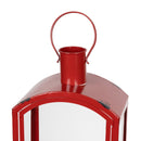 Rustic Red Curved Top Lantern (Set of 3)