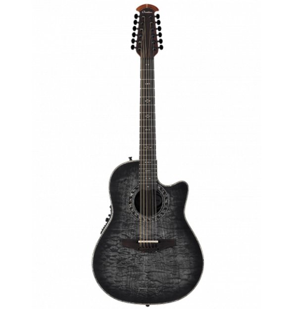 Ovation ExoticWood Legend 12-String Acoustic Guitar - Black Satin - C2059AXP2-5S