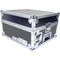 DeeJay LED Fly Drive Case - Slanted 8 RU Mixer Rack / 2 RU Vertical Rack