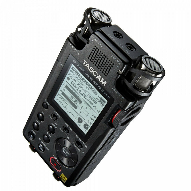 Tascam Linear PCM Recorder Road-Ready Studio-Quality 192kHz/24-bit - DR-100MKIII