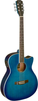 JN Guitars Acoustic Electric Auditorium Guitar - Blueburst - BES-ACE TBB