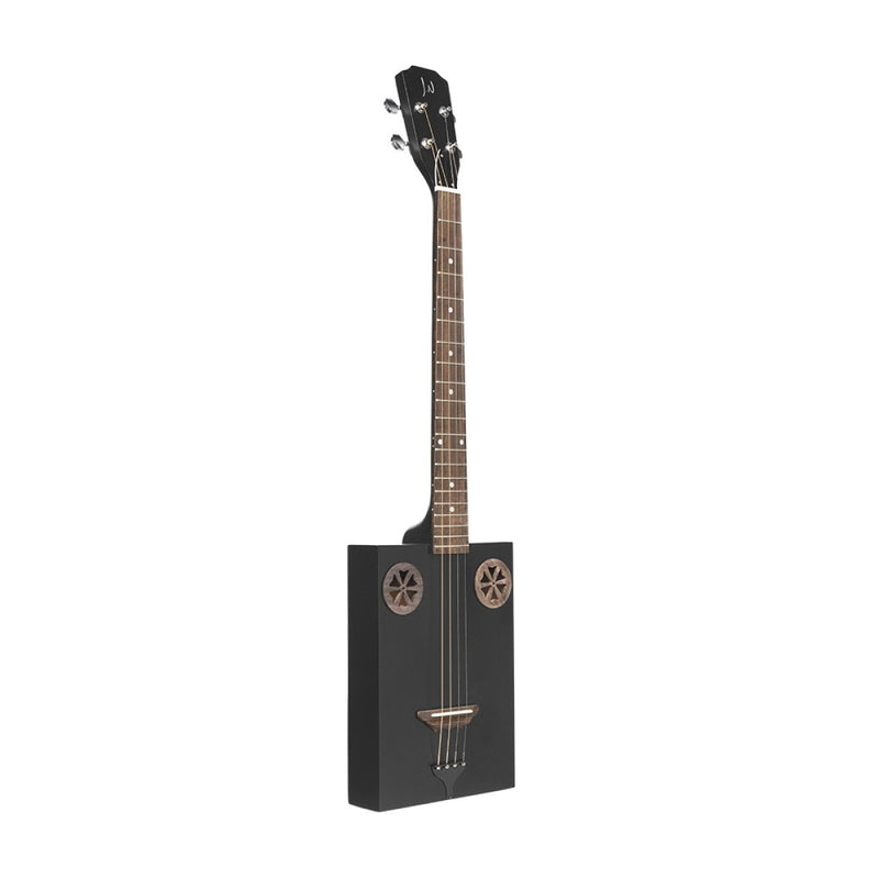 JN Guitars 4 String James Neligan Acoustic Cigar Box Guitar w/ Gig Bag - Black