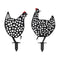 Punched Metal Chicken Garden Stake (Set of 4)