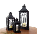 Traditional Black Metal Lantern (Set of 3)