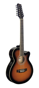 Stagg Mini-Jumbo Electric Acoustic Concert Guitar w/ FISHMAN Preamp - Sunburst