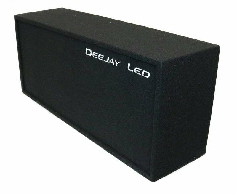 DeeJay LED Car Speaker Enclosure Two 12" Woofers w/ 2 Tweeters & 1 Horn - Yellow