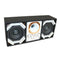 Deejay LED Loaded Box w/ 2 8” Woofers, 1 Horn & 2 Bullet Tweeters - White