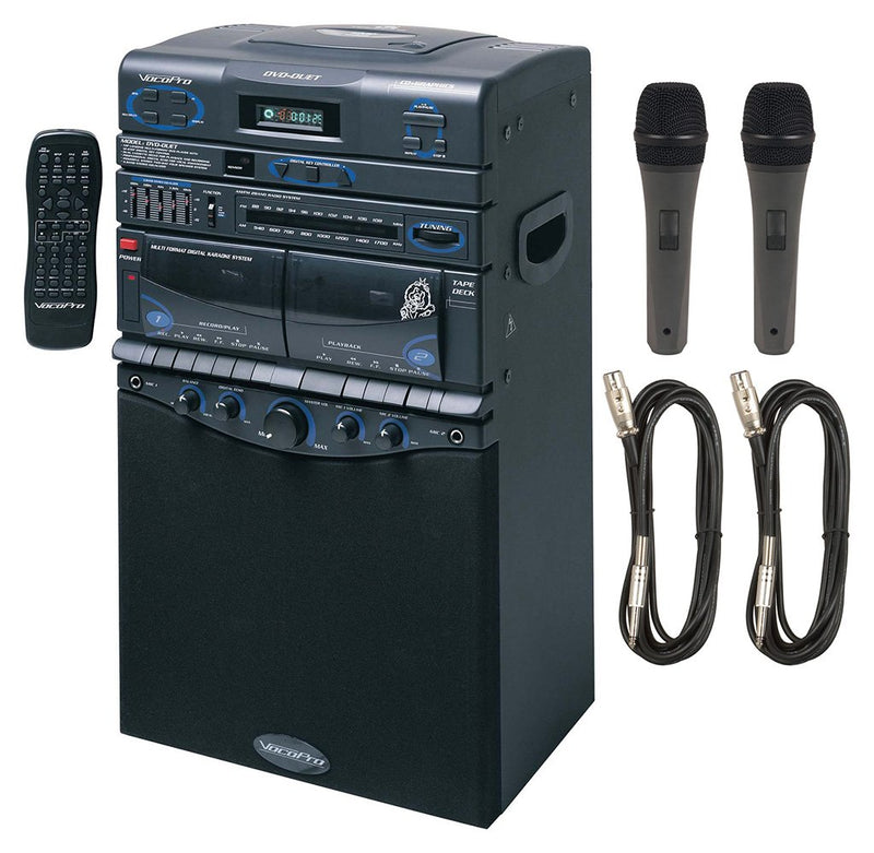 VocoPro 80 Watt Semi-Pro Multi-Format Vocal Karaoke System - DVD-DUET