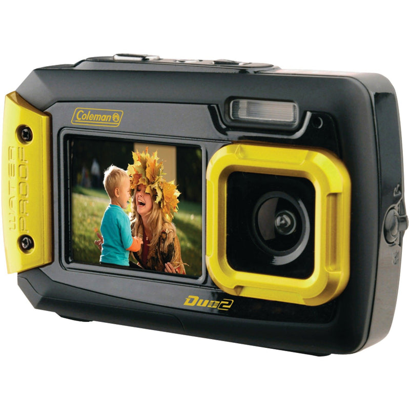 Coleman 20 Megapixel Duo2 Dual-Screen Waterproof Digital Camera - Yellow