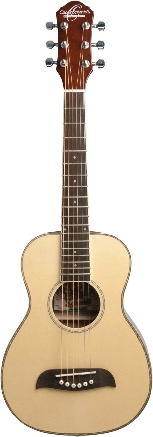 Oscar Schmidt 1/4 Size Parlor Acoustic Guitar - Natural - OGQS - New Open Box
