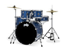 PDP Center Stage 5-Piece Full Drum Kit - 10/12/14/20/14 - Royal Blue Sparkle