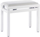 Stagg Piano Bench Matte White w/ Velvet Top - PB39 WHM VWH