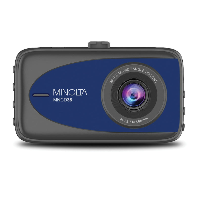 Minolta 1080p Full HD Dash Camera with 3-Inch LCD Screen (Blue) MNCD38-BL