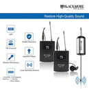 Blackmore Dual Portable Dynamic Lapel Wireless UHF Microphone System - BMP-16