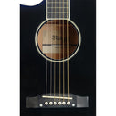 Stagg Left-Handed Cutaway Acoustic Electric Dreadnought Guitar - Black