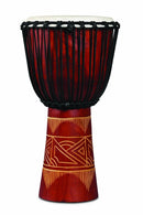 Latin Percussion World Beat Wood Art Large Djembe - Red - LP713LR