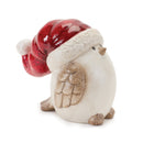 Terra Cotta Bird with Santa Hat Figurine (Set of 6)