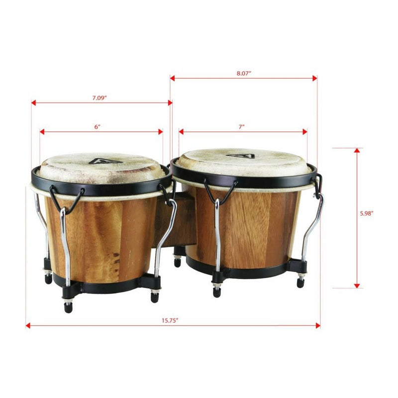 Tycoon Ritmo Series 6" & 7” Jamjuree Wood Bongos - TB-8BJM