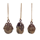 Pulleys - Set of 3 - Farmhouse / Industrial / Modern Decor - Wood Metal Rope