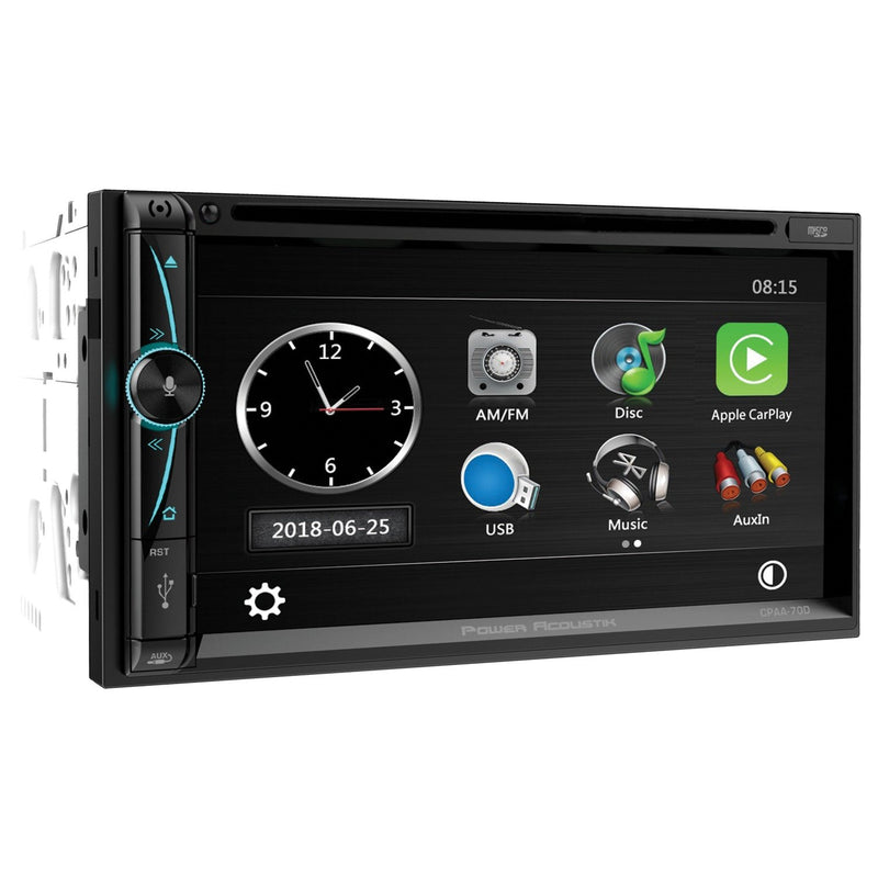 Power Acoustik CPAA-70D 7-In. Double-DIN DVD Receiver w/ Bluetooth