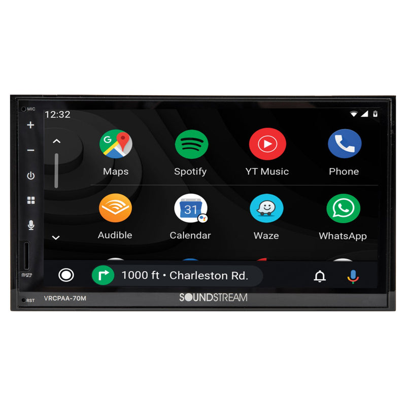 Soundstream VRCPAA-70M 7-In. Double-DIN Mechless Head Unit w/ Bluetooth