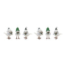 Winter Bird with Hat and Pine Accent (Set of 6)