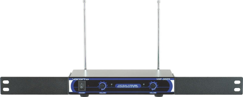 VocoPro VHF-3005-3 Dual Channel VHF Wireless Microphone System - VHF A, VHF B